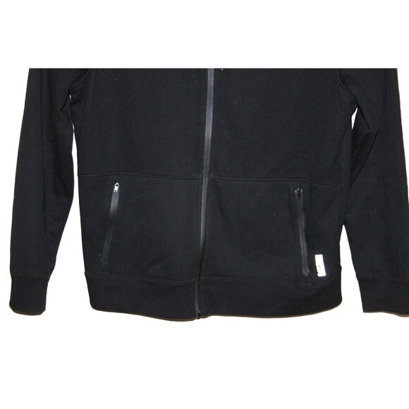 Aeropostale A87 Men's Black Fleece Hoodie Jacket Full Zip Pockets Logo Sz Large - Picture 2 of 8